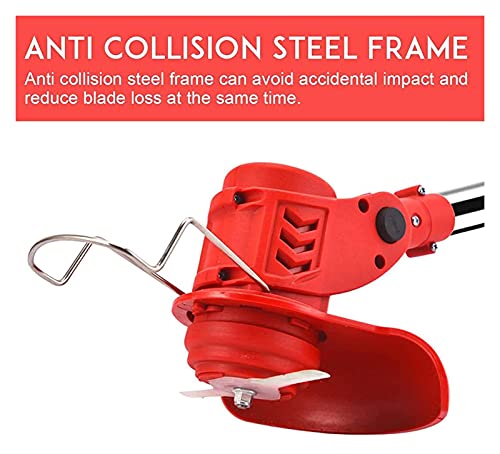 FSCLJ Electric Grass Trimmer, Weed Whacker Cordless Edger Lawn Tool, Cordless Lawn Mower Lightweight Garden Electric Strimmer with Battery & Char