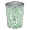 mDesign Metal Wastepaper Bin — Compact Metal Bathroom Bin — Round-Shaped Rubbish Basket for Home and Office — Dark Grey