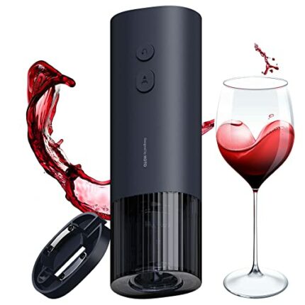 HOTO Electric Wine Opener, Battery Operated Wine Bottle Opener, Foil Cutter, Uncorks +170 Bottles, 10s Instant Opening, Lightweight Body, Automat