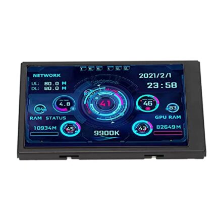 Portable Monitor, 3.5 Inch Computer Display Support Temperature Monitor, USB C HD IPS Screen for Laptop PC, AIDA64 PC CPU RAM Data Monitor