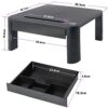 KOADOA Monitor Stand with Drawer - Laptop Stand for Desk，Suitable Height Adjustable Monitor Riser and Cellphone Holder, Computer stand for Printe