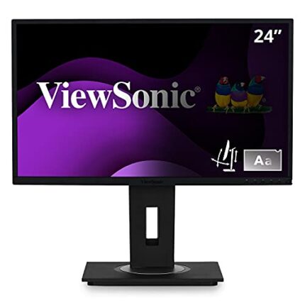 ViewSonic VG2448-PF 24 Inch IPS 1080p Ergonomic Monitor with Built-in Privacy Filter HDMI DisplayPort USB and 40 Degree Tilt, Black