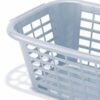 Addis Eco 100% Recycled Plastic Large Rectangular Laundry Washing Basket, 40 litre, Light Grey 518380