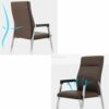 n/a Classic Leather Office Desk Guest Chair with Metal Frame, Comfortable and Breathable, Brown
