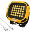 Trongle 50W LED Rechargeable Work Light, 5200LM USB Battery Security Light Portable Light Outdoor Waterproof, COB Floodlight Super Bright with Ma