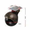 SKOAJAS Plate Casters 4 x Plate Universal Nylon Swivel Ball Castor wheels, 2 inch, Heavy Duty Wear resistant Casters for Furniture Industrial tra