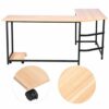 WJIN Computer Desk,Modern L‑Shaped Corner Office Desk Chipboard Computer Table for Home Study Office Use