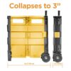 Inspired Living Ultra-Slim Rolling Collapsible Storage Pack-N-Roll Utility-carts, with Telescopic Handle, for Home, Garden, Shopping, Office, Sch