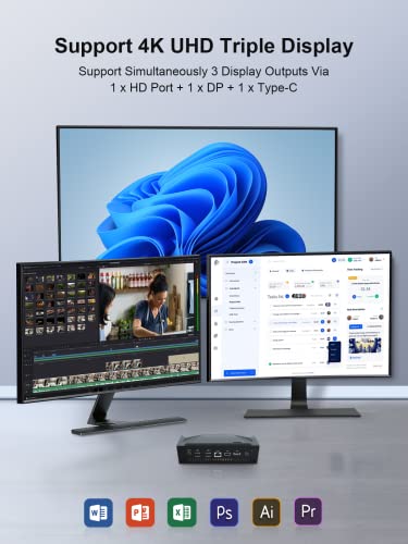 Baieyu Mini Computer Windows 11 Pro, 16GB DDR4 1TB NVME SSD, Core i7-10870H Processor (Up to 5.00 GHz) Micro Desktop Computer, Support HD1.4/DP1.