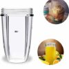 32OZ Cups for Compatible with Nutribullet Replacement Parts 600W/900w Blender Juicer Mixer (Pack of 1) by Poweka
