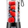 YurDoca Portable Blender, Mini Blender for Shakes and Smoothies, Personal Size Blenders with Rechargeable USB, 380Ml Traveling Fruit Veggie Juice