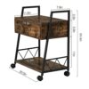LAVIEVERT File Cabinet with Drawer, Mobile Filing Cabinet Printer Stand with Open Storage Shelves, Printer Table Cart with Wheel for Home Office