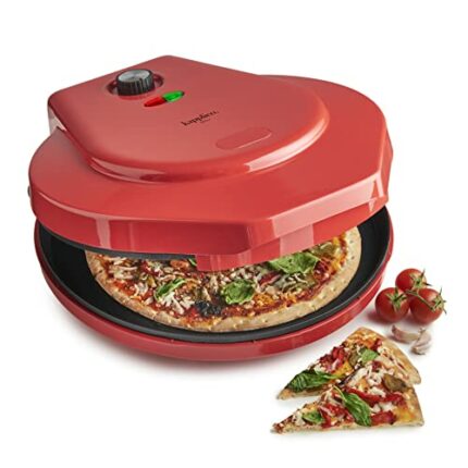 KAPPLICO Pizza Oven/Pizza Maker - 1400W in Red, Low/High Slow Cook With Auto Keep Warm, 12-inch / 30cm, 2 Year Warranty KPIZZAPRO