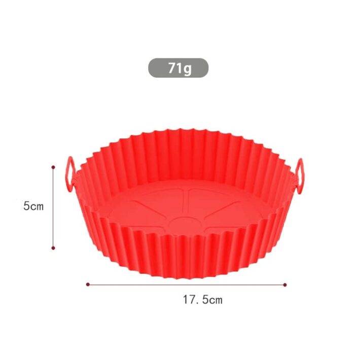 ACE Silicone Air Fryer Liners – 2-Pack 3QT-5QT Round Air Fryer Silicone Liners – Food-Grade Silicone Liners – Non-Sticky Heat-Resistant Reusable