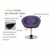 Straw Desk Chairs with Wheels/Armrests Modern PU Leather Office Chair Midback Adjustable Home Computer Executive Chair (Color : C)