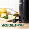 BELLA Electric Can Opener and Knife Sharpener, Multifunctional Jar and Bottle Opener with Removable Cutting Lever and Cord Storage, Stainless Ste