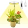 Ainiv Grow Light, LED Full Spectrum Growing Lamp for Indoor Plants, 9 Adjustable Brightness 180° rotatable light panel, Height Adjustable with Au