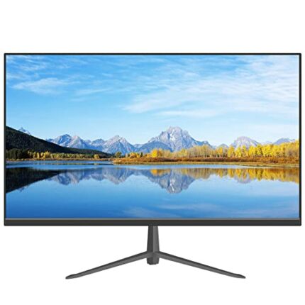 24 Inch PC Monitor 75hz FHD 1920x1080p IPS Screen Display Computer Monitor HDMI VGA Ports LED Monitor, Black