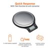 Amazon Basics Digital kitchen scales with LCD display (with batteries), Black and Stainless Steel, BPA free, Weighs up to 11 pounds