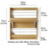 Wall Mounted Desk,Folding Drop-leaf Table with Bookshelf,Foldable Bookshelves,Space-Saving Fold Down Computer Laptop Writing Workbench,for Home O