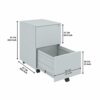 CEHA 2 Drawer Vertical File Cabinet with Lock - Commercial Filing Cabinets with 5 Wheels, Printer Stand for Home Office, 15" x 18.5" x 24.2", Ass