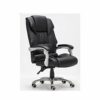 Ygqbgy Office Chair Swivel Ergonomic High-Back Executive Desk Chair Adjustable Height, Black, PU