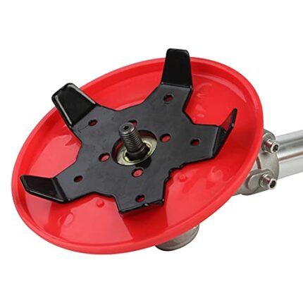 Staright Trimmer Head Brush Cutter Outdoor Lawn Mower Head Steel Razor Trimmer Head with Sharpener Accessories Grass Eater Tool Extra Heavy Duty