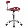 Flash Furniture Office Chair, Chrome, Wine Red, 41.91 x 43.18 x 88.27 cm