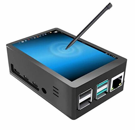Jun-Saxifragelec For Raspberry Pi 4 Touch Screen with Case, 3.5 inch Touchscreen with fan, 320x480 Monitor TFT LCD Game Display
