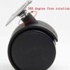 GTYT 5 Pieces Swivel Chair Office Chair Computer Chair Replace Flat Castor WheelsTable Flower Stand Nylon Casters Smooth And Durable 68mmx50mmx36