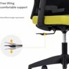 WALNUT Furniture Mid-Back Black Mesh Executive Swivel Ergonomic Office Chair with Back Angle Adjustment (Color : A)