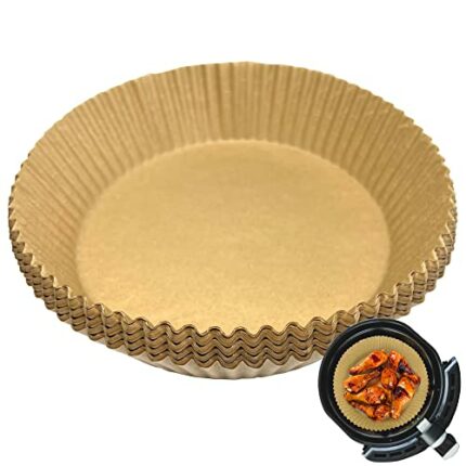 100pk Round Air Fryer Liners Disposable | 6.5 Inch Air Fryer Parchment Paper | Liners for Air Fryer Round | Paper Liners for Air Fryer Baskets |