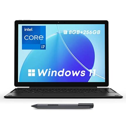 CHUWI Tablet PC 13 Inch UBook XPro with Keyboard and Stylus, 2 in 1 Laptop with Intel Core i7 and Windows 11, 8GB RAM 256GB ROM and 2160 x 1440 I