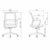 WALNUT Furniture High Back Black Mesh Executive Swivel Ergonomic Office Chair with Back Angle Adjustment