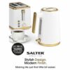 Salter EK5031WHT Palermo Electric 1.7L Kettle - 3000W Rapid Boil, 360° Swivel Base, Auto Shut-Off, Boil-Dry Sensor, Anti-Limescale Filter, Easy V