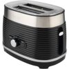 T4tec TT - TOT827BL2SL 2 Slice Toaster - Black and Stainless Steel