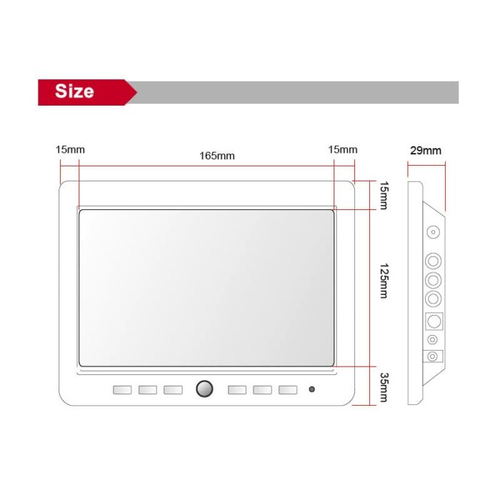 CCTVonlineDIY 8" inch HD LCD Color CCTV Monitor with VGA BNC AV Port and Speaker 1024 * 768 Resolution