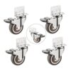 SKOAJAS Plate Casters Heavy-Duty Casters,Swivel Casters,4X Furniture Casters,25/32/38/50Mm,Metal Casters