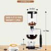 YUCHENGTECH Syphon Coffee Maker 5 Cup Siphon Coffee Maker 600ML Glass Siphon Vacuum Coffee Maker Tabletop Glass Siphon Pot Syphon Vacuum Pot Coff