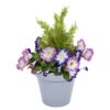 Artificial Pink & Purple Petunia Grey Patio Planter 60cm/24in