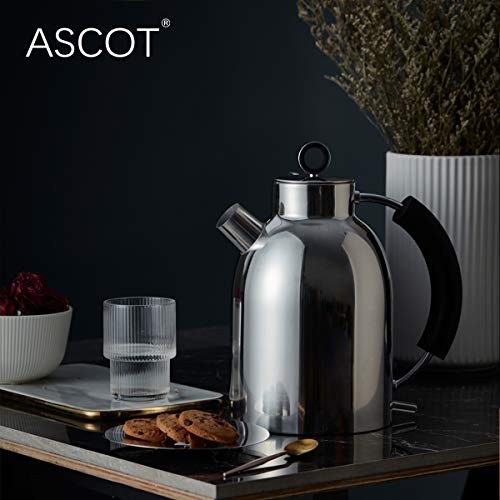 ASCOT Electric Kettle, Stainless Steel Electric Tea Kettle Gifts for Men/Women/Family 1.6L 2200W Retro Tea Heater & Hot Water Boiler, Auto Shut-O