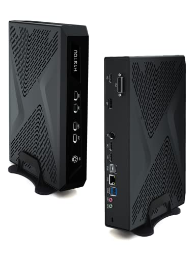 HYSTOU Mini Gaming PC, Mini PC i7 10870H 64GB DDR4 512GB NVMe SSD 1TB HDD Mini PC Gaming GTX1650, HDMI DP DVI Four Screen 8K Display Windows 11 P