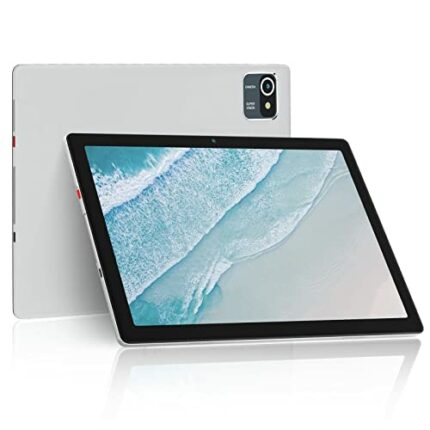 HiGrace Tablet 10 inch, Android 12 Tablet PC with Quad-core Processor 32GB ROM 128GB Expansion, Dual Camera, WiFi, Bluetooth, Type-c - Silver