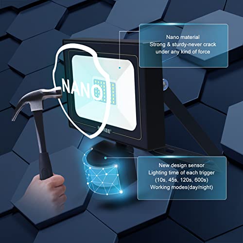 MEIKEE Security Lights with Motion Sensor 35W PIR Light Super Bright 3000 Lumen LED Sensor Flood Lights Outdoor IP66 Waterproof Daylight White Wa