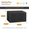 NettyPro Deck Box Cover, Waterproof Outdoor Patio Storage Box Bench Cover for Keter Rectangular 150-135 Gallon Resin Deck Box, 57 x 28 x 24 inch,
