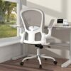 Ergonomic Office Chair, Comfort Swivel Home Office Task Chair, Breathable Mesh Desk Chair, Lumbar Support Computer Chair with Flip-up Arms and Ad