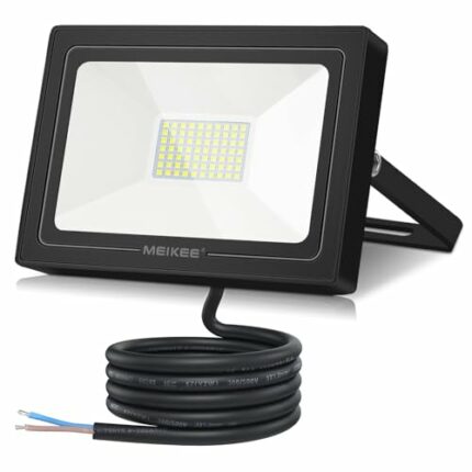 MEIKEE 60W Led Floodlight Outdoor LED Security Light IP66 Waterproof 5200 Lumen Super Bright led Spot Lights 6500K Cold White Light for Garden Ya