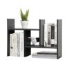 TY ARTS & CULTURE - Expandable Wood Desktop Storage Organizer Multipurpose Desk Bookshelf Display Shelf Rack Counter Top Bookcase for Office Home