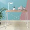 BMFHO Small Folding Study Writing desk for bedroom, portable Space Saving furniture,Collapsible, no assembly