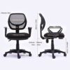 Ygqbgy Round Back Office Chair Staff Student Dormitory Home Arched Computer Chair Mesh Lifting Swivel Chair Backrest Staff Chair